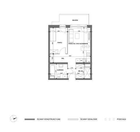 Plan 2 pok. 43m²