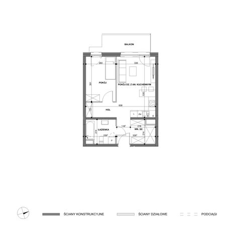 Plan 2 pok. 43m²