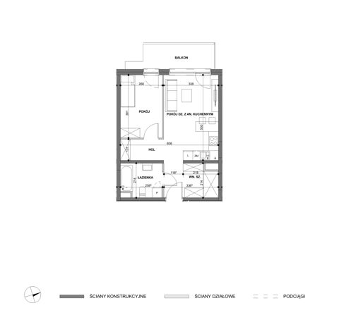 Plan 2 pok. 43m²
