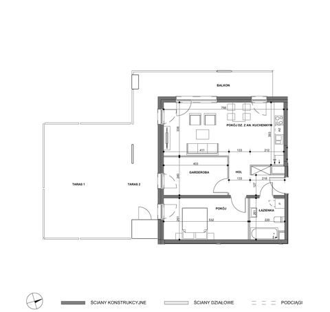 Plan 3 pok. 62m²