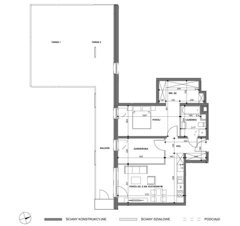 Plan 3 pok. 61m²