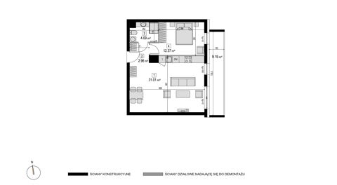 Plan 2 pok. 50m²