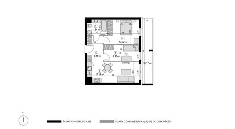 Plan 3 pok. 50m²