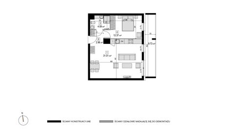 Plan 2 pok. 50m²
