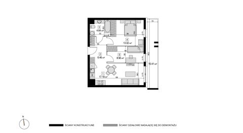 Plan 3 pok. 50m²