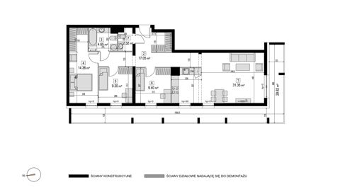 Plan 4 pok. 88m²