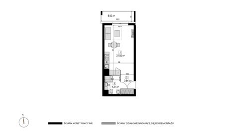 Plan 1 pok. 30m²