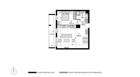 Plan 2 pok. 50m²