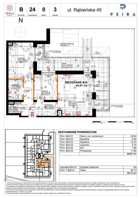 Plan 3 pok. 65m²
