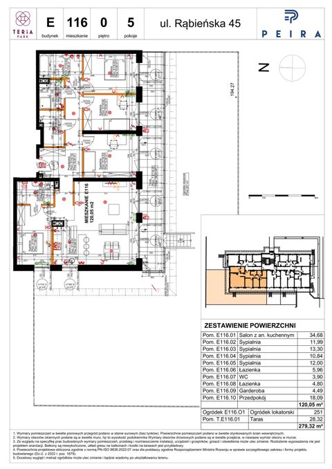 Plan 5 pok. 120m²