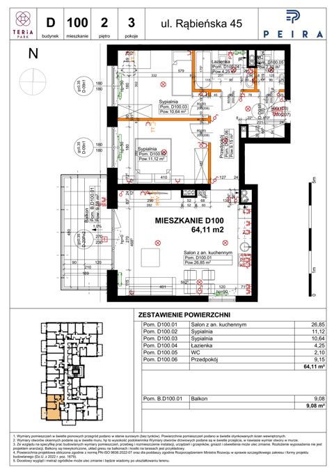 Plan 3 pok. 64m²