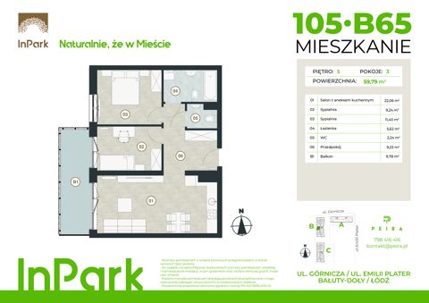 Plan 3 pok. 60m²