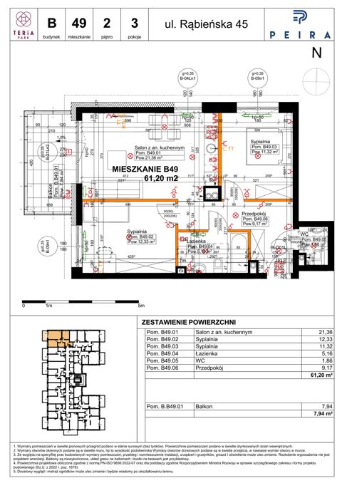 Plan 3 pok. 61m²