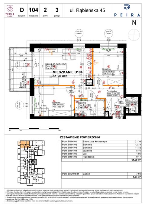 Plan 3 pok. 61m²