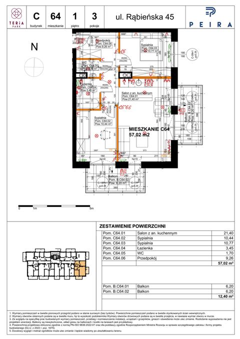 Plan 3 pok. 57m²