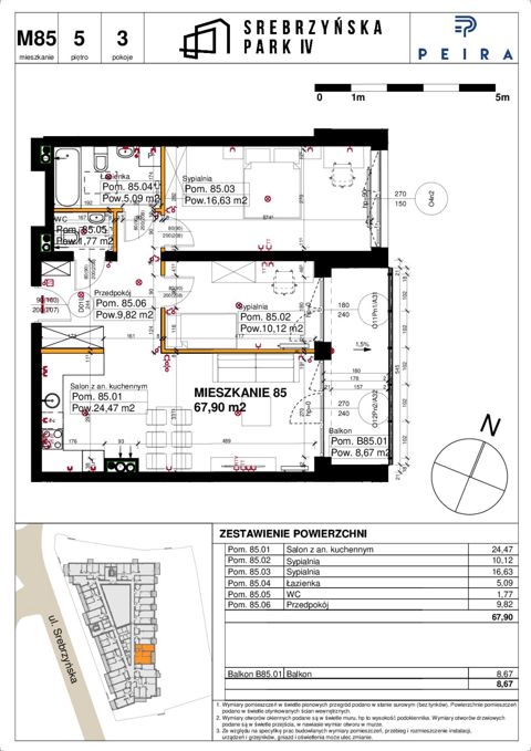 Plan 3 pok. 68m²