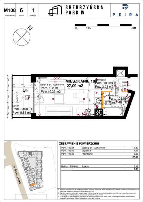 Plan 1 pok. 27m²