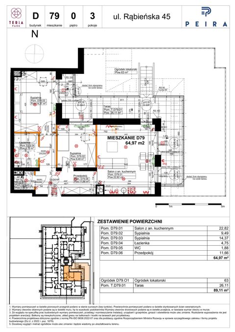 Plan 3 pok. 65m²