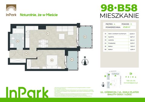 Plan 2 pok. 47m²