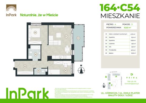 Plan 3 pok. 62m²