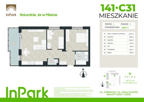 Plan 3 pok. 58m²