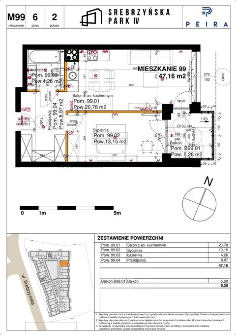 Plan 2 pok. 47m²