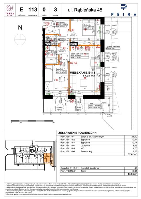 Plan 3 pok. 57m²