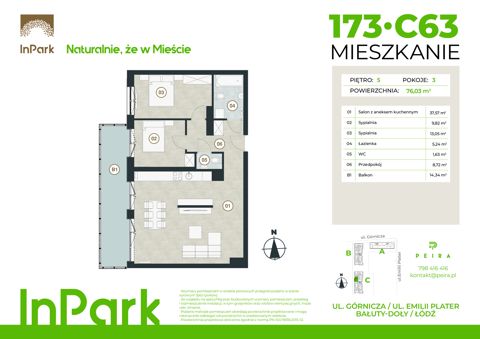 Plan 3 pok. 76m²