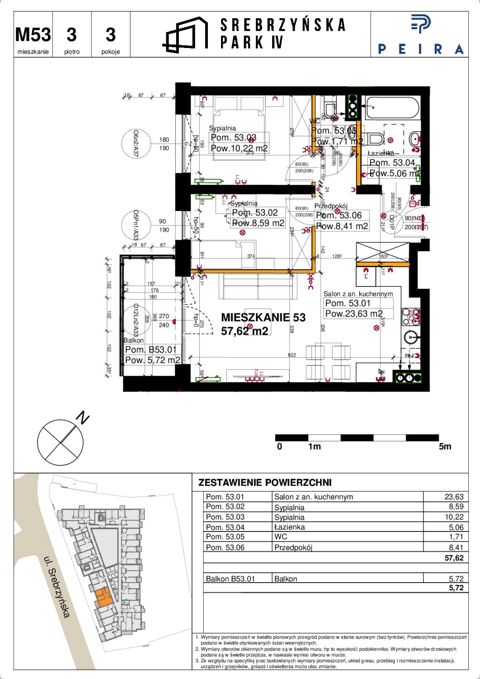 Plan 3 pok. 58m²