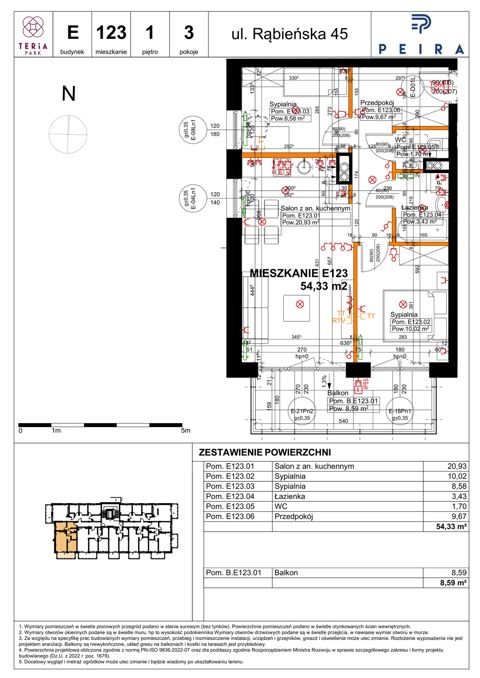 Plan 3 pok. 54m²