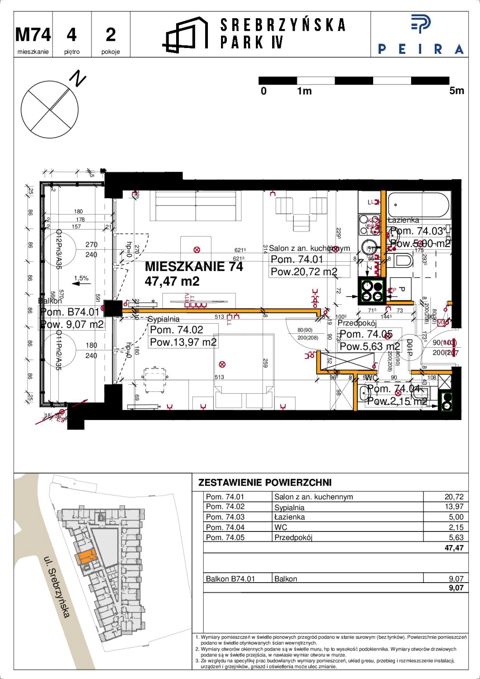 Plan 2 pok. 47m²