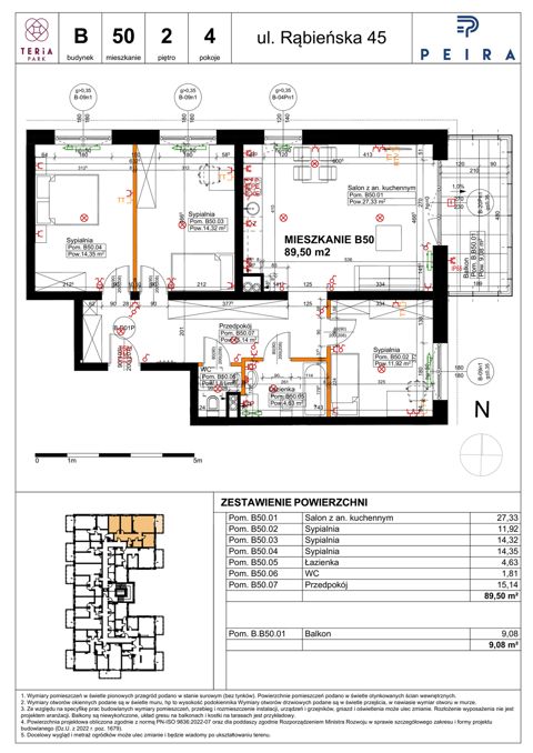 Plan 4 pok. 90m²