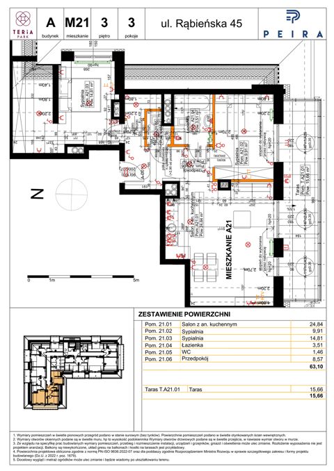 Plan 3 pok. 63m²