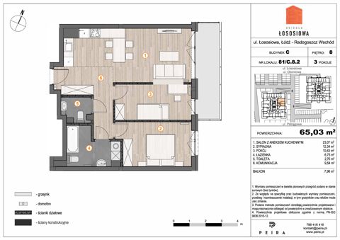 Plan 3 pok. 65m²