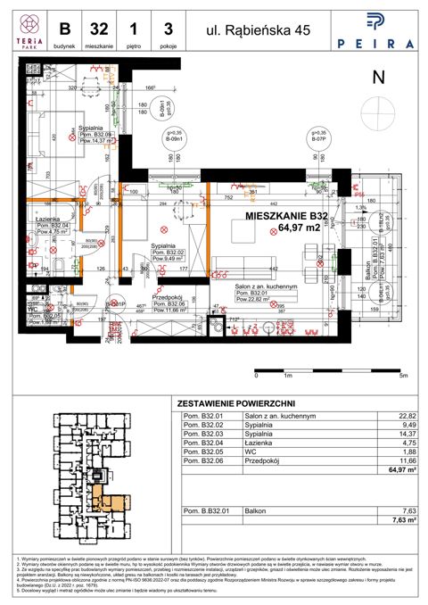 Plan 3 pok. 65m²