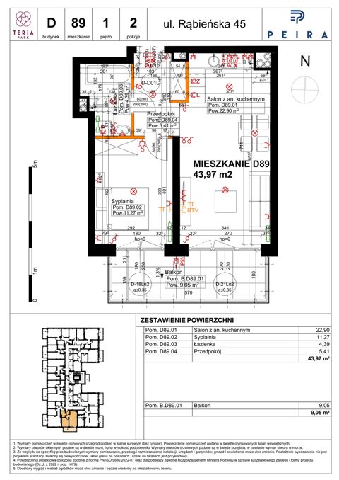 Plan 2 pok. 44m²