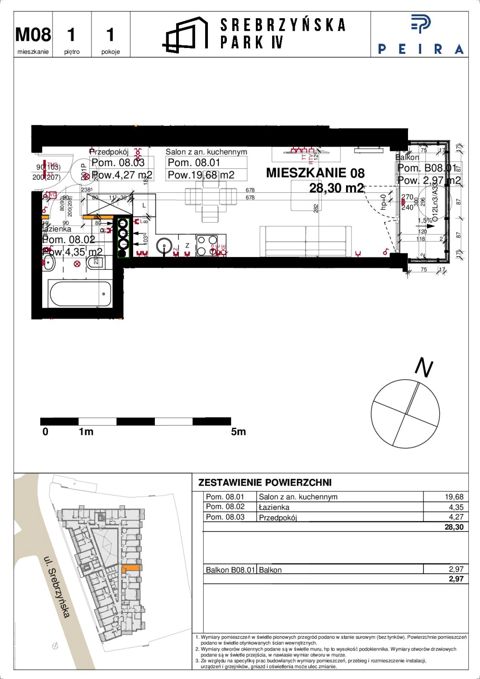 Plan 1 pok. 28m²