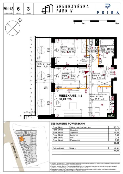 Plan 3 pok. 60m²