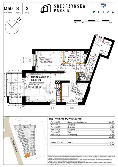 Plan 3 pok. 63m²