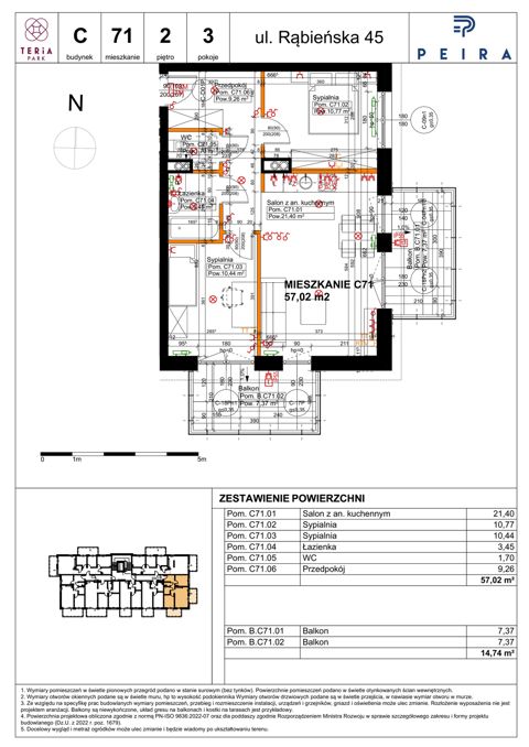Plan 3 pok. 57m²