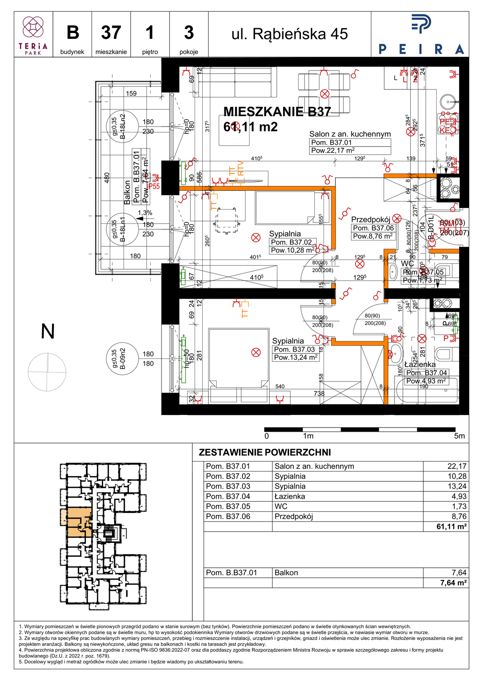 Plan 3 pok. 61m²