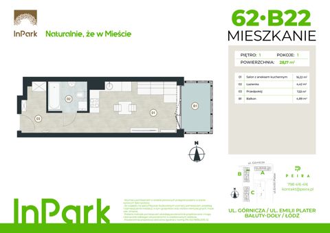 Plan 1 pok. 28m²