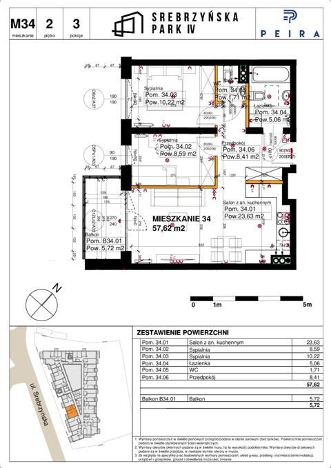 Plan 3 pok. 58m²