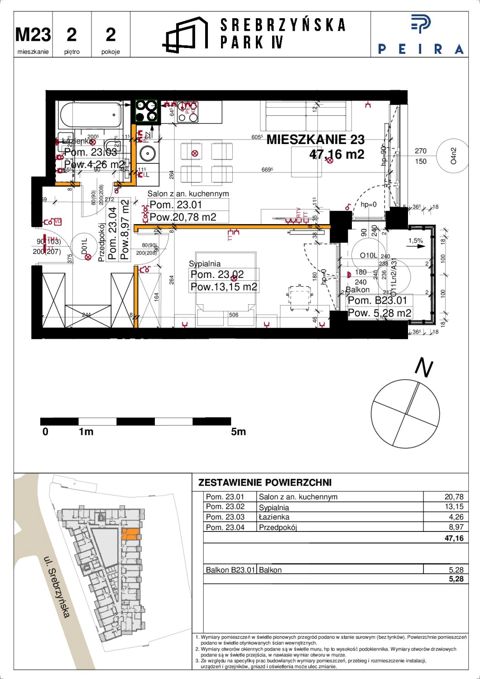 Plan 2 pok. 47m²