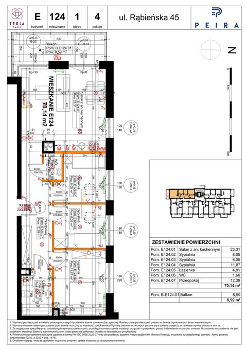 Plan 4 pok. 70m²