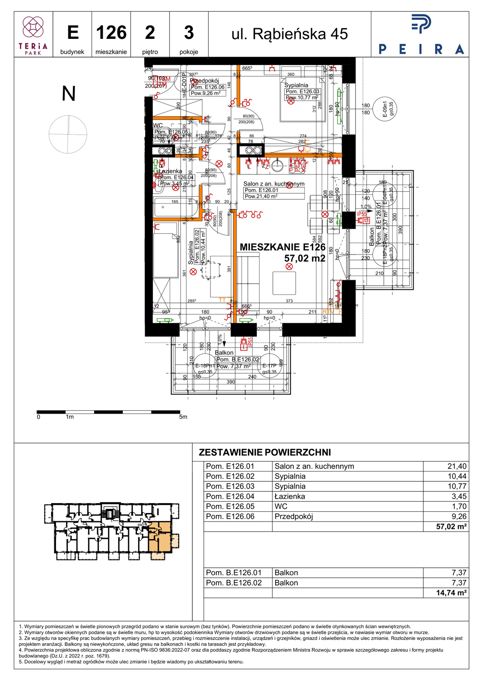 Plan 3 pok. 57m²