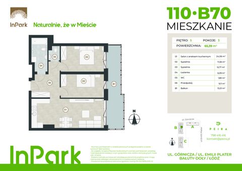 Plan 3 pok. 65m²