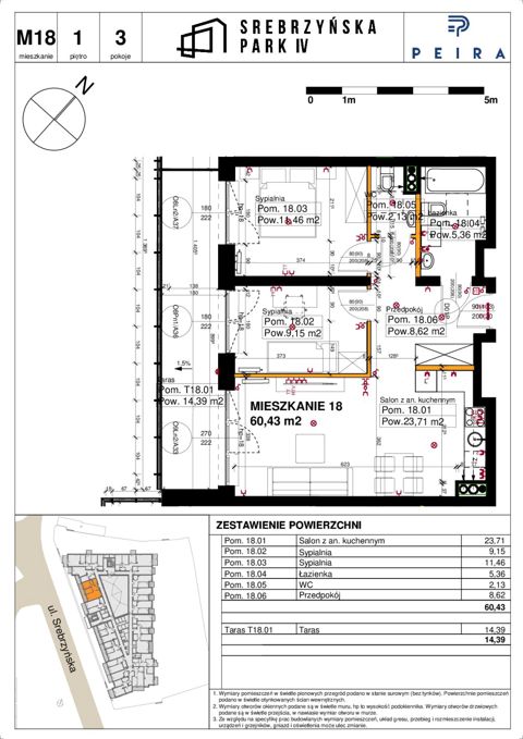 Plan 3 pok. 60m²