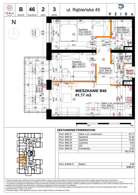 Plan 3 pok. 61m²