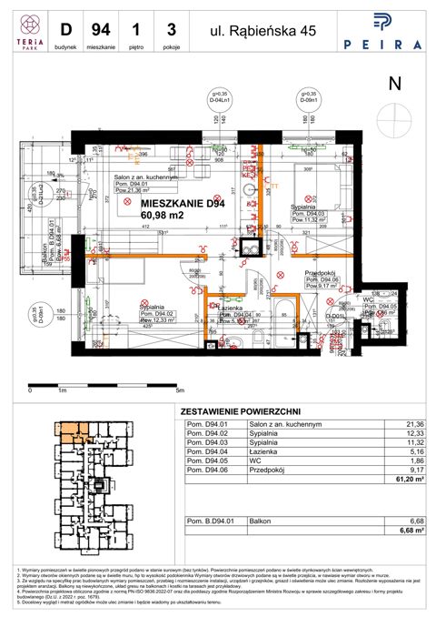 Plan 3 pok. 61m²